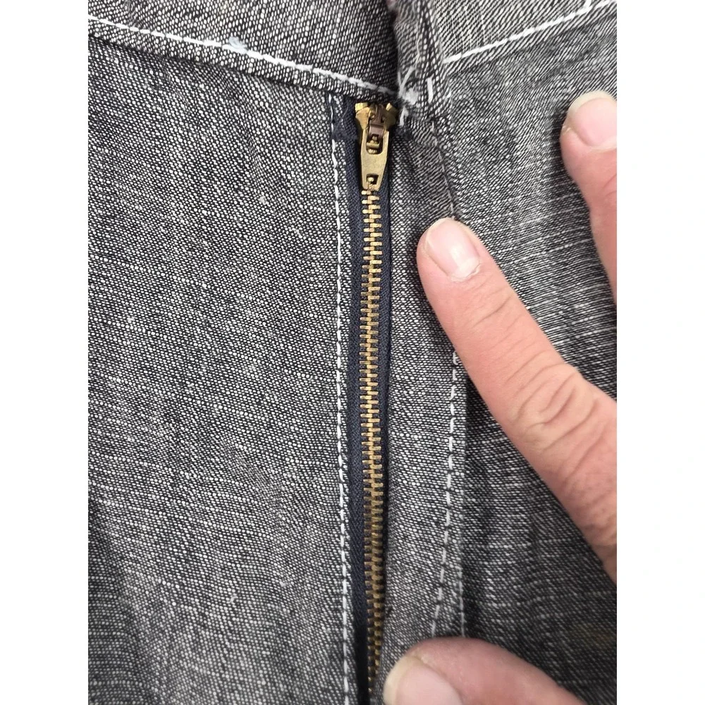 Corked Jeans Shorts Mens 40 Black Denim Embroidered Wing Pockets 100% Cotton